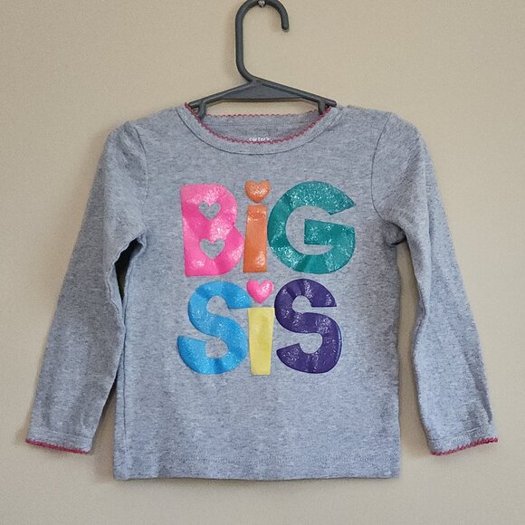 Carters Big Sis Long Sleeve Shirt. Size 3T - Picture 2 of 5